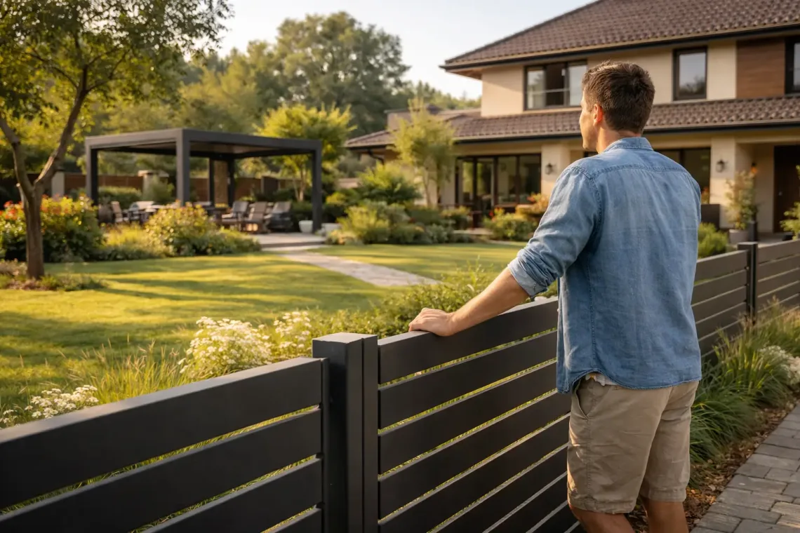 Металлическое ограждение в архитектуре частного участка